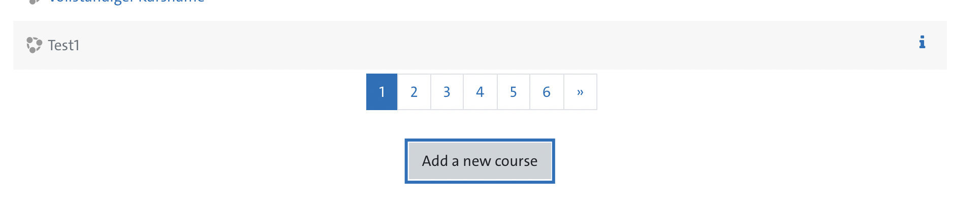 Fig.1: Create course in MIN Moodle